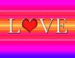 Love Letters on a Rainbow Background