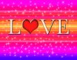 Love Letters on a Rainbow Background with Sparkles