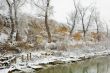 winter Danube river bank landscape