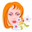 woman and flowers