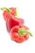 Three Red cayenne close up