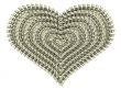 Valentine`s heart made by dollars