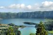 Lakes in a volcanic crater