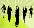 Sexy woman silhouettes - vector