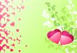 Love hearts and background