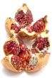 ripe pomegranate on white