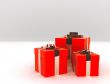 red elegant boxes of gifts