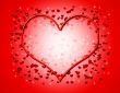 Neon Heart on Red