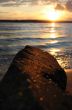 Stone on a sunset.