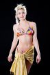 sweet smile blonde woman in bikini