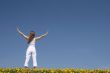 Young woman exercising outdoors