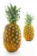 Two ripe pineapples, focus on the closest one