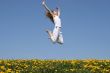 Girl in a happy jump