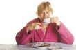 having breakfast