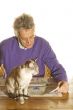 senior man is reading newspaper