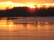 sunset on the river
