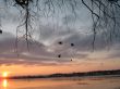 sunset on the river