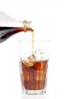 Poured soda in a glass