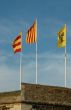 Flags in the wind