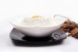 White plate with egg