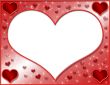 Heart Frame with Red Gradient Background