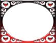 Metallic Red Heart Frame