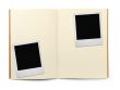 exercise book and two photo frames