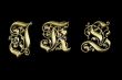 Gold letters J,K,L