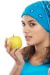 Girl whit an apple