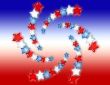 Red, White and Blue Stars Background
