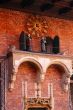 ancient clock at krakow university tower