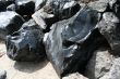 Obsidian boulders from lava flow