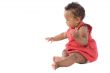 Adorable baby crawling