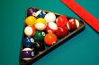 Close-up shot of pool table