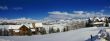 Panorama: rolling hills in winter