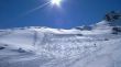 Fresh tracks, ski slopes