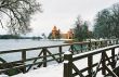 Winter on lake Trakaj. Lithuania.
