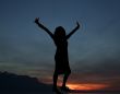 Girl`s silhouette