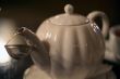 white teaport on table
