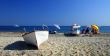 boats and people on the beach