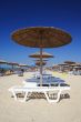 beach with umbrellas