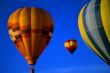 Hot air balloons agaisnt blue sky