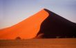 Giant sand dunes in desert