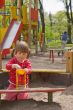 little girl on playground