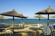 beach with umbrellas