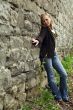 Beautiful girl look ahead