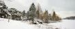 Winter lake shore view