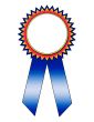 Colorful Blue Ribbon with Text Area