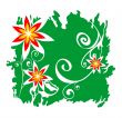 green flowers background