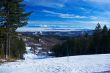 Panorama from ski slope to Rila Mountain